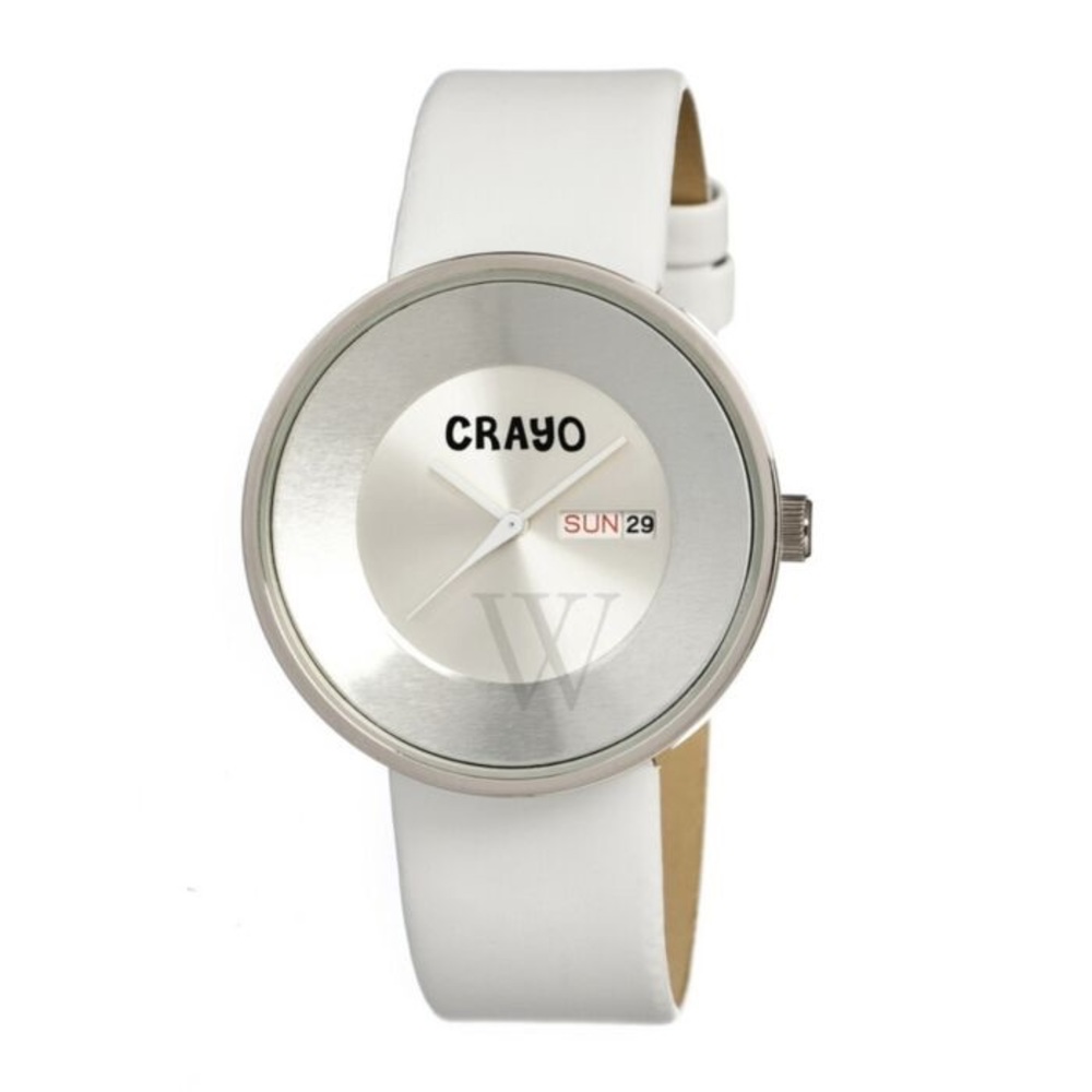 🖤🖤 Crayco NIB Quartz White Leather Unisex Watch
